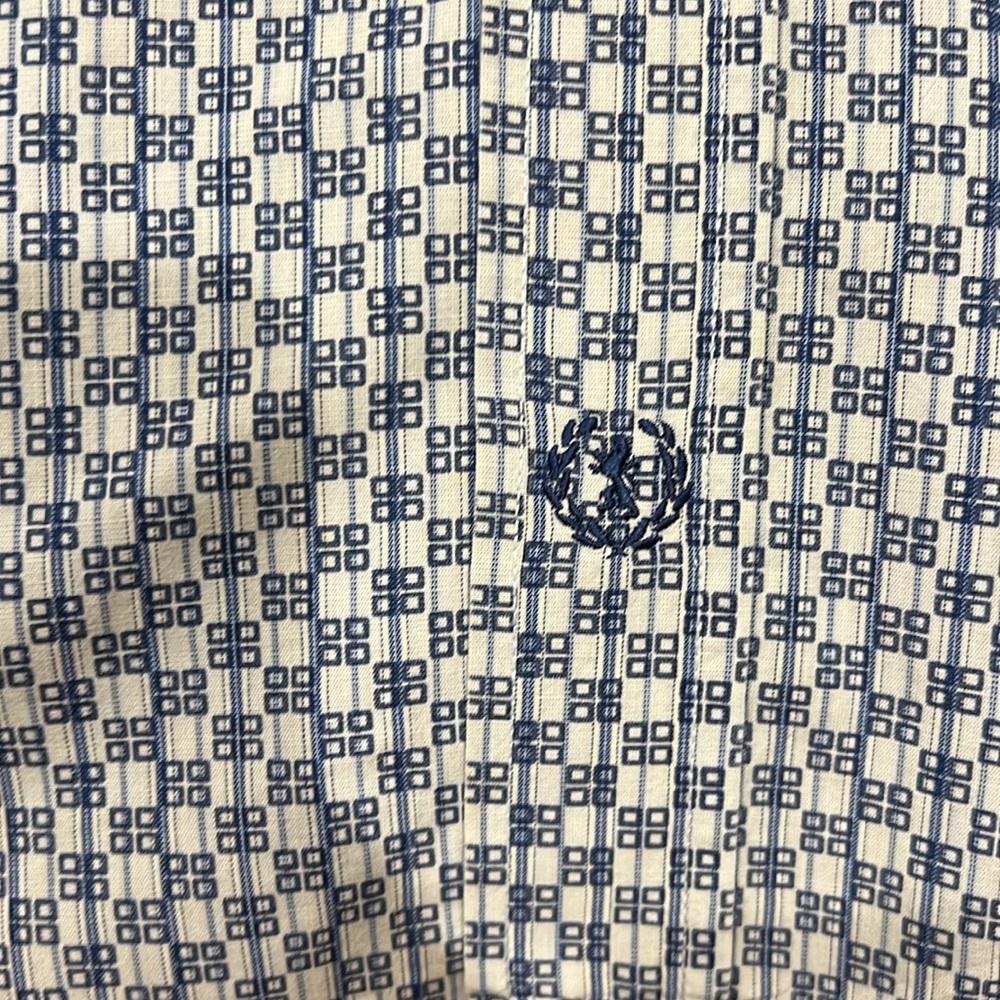 Bugatchi Large Blue Box Patterned Button Down Shi… - image 3